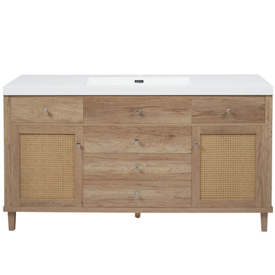 Modern Bathroom Vanity With Sink, Soft Close Drawers