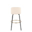Toriano - Contemporary Fixed Height, Barstool With Swivel & Round Footrest (Set of 2)