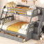 Bunk Bed With Drawers, Ladder And Storage Staircase