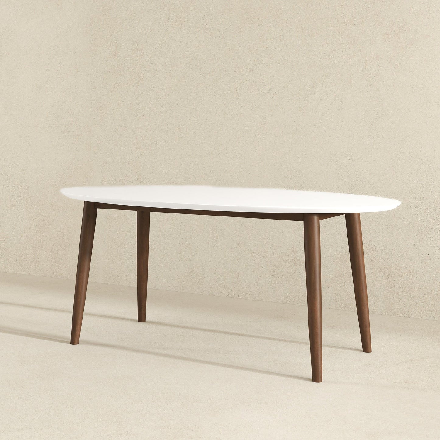 Ada - Oval Dining Table And 4 Side Chairs - White