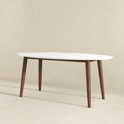 Ada - Oval Dining Table And 4 Side Chairs - White