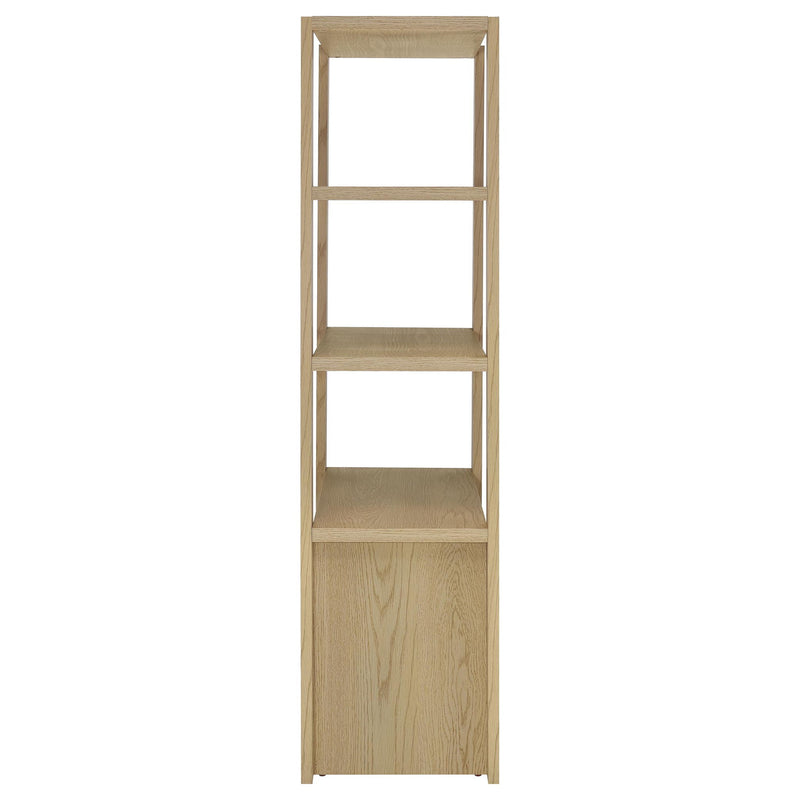 Susac - 3 Shelf Media Tower With Tall Pier Cabinet - Light Oak