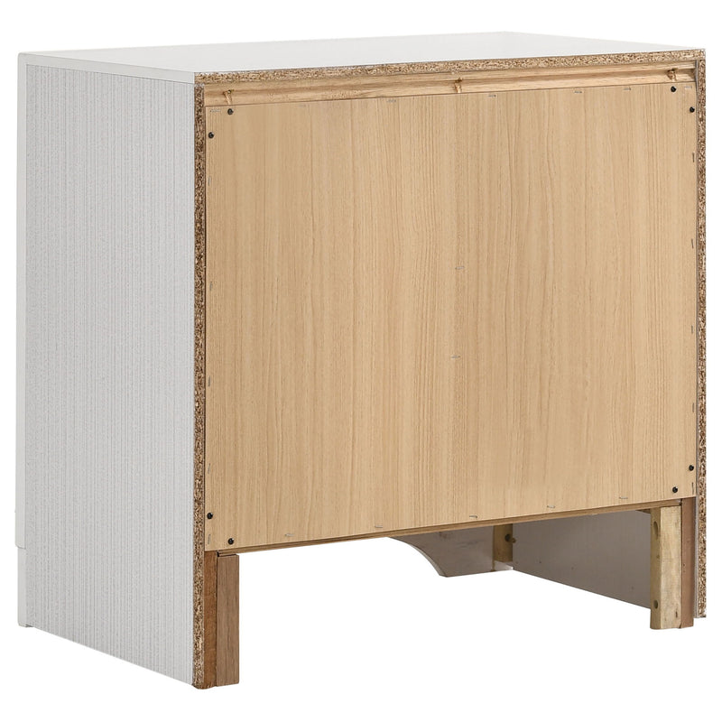 Modern Bedroom Set With Upholstered Headboard And Textured Storage