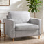 Accent Chair Upholstered Single Sofa With Square Arms, Sewn Pillow Back For Living Room