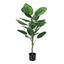 54" Tall, Artificial Plant, Dieffenbachia Tree, Indoor, Faux, Fake, Floor, Greenery, Potted, Real Touch, Decorative - Green / Black