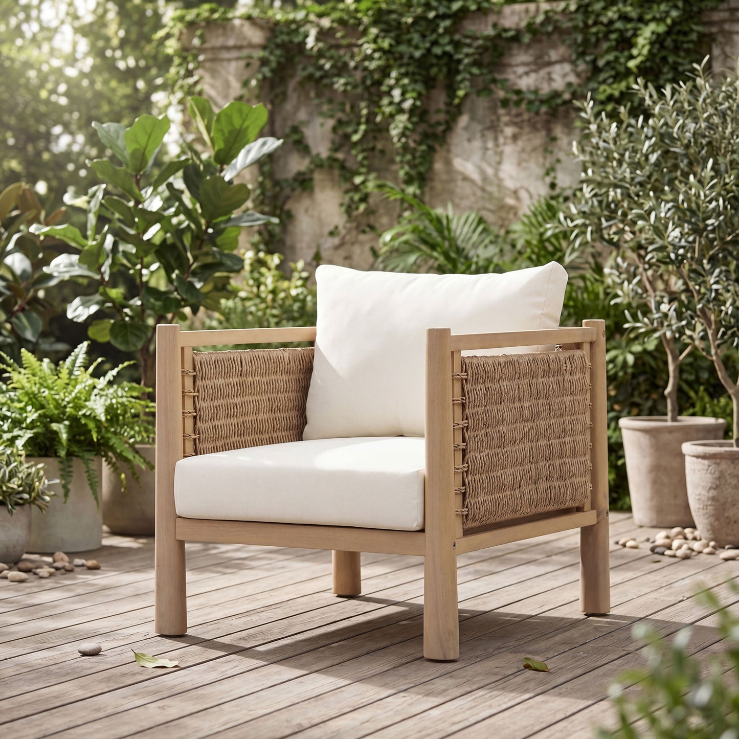 Modern Patio Chair With Armrests