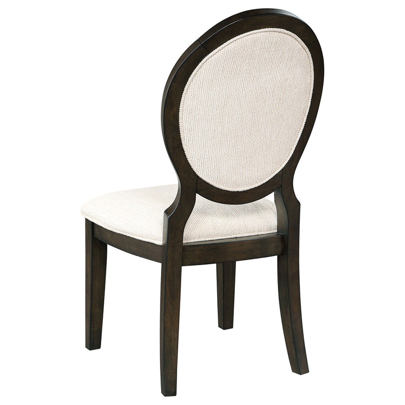 Fulton - 5 Piece Dining Table Set With Upholstered Chairs - Dark Brown