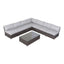 Comfortable Modern Patio Rattan Sectional Set With Cushions