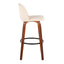 Toriano - Mid Century Modern Fixed Height Barstool Swivel And Round Footrest (Set of 2)