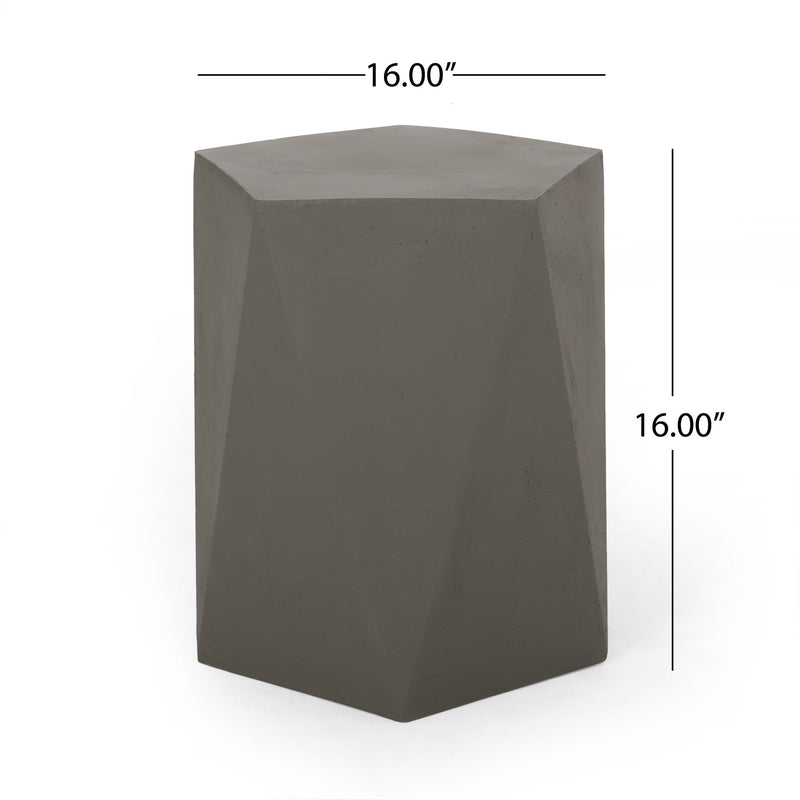Mesa auxiliar con diseño geométrico