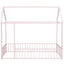 Metal Bed House Bed Frame With Fence