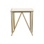 Sinclair - 2 Piece Nesting Table Set With Iron And Luxurious Marble Surface - White / Gold