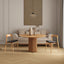 Raven - Stacking Sculpted Oak Dining Chair - Warm Natural Brown / Black