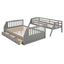 Bunk Bed With Drawers, Ladder And Storage Staircase