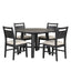 Sable Crest - 5 Piece Set (Round Dining Table & 4 Chairs) - Black