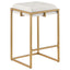 Square Counter Height Stools (Set of 2) - Beige / Gold