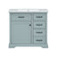 Bathroom Vanity With Sink, 2 Tip Out Drawers, Soft Close Hinges - Gray