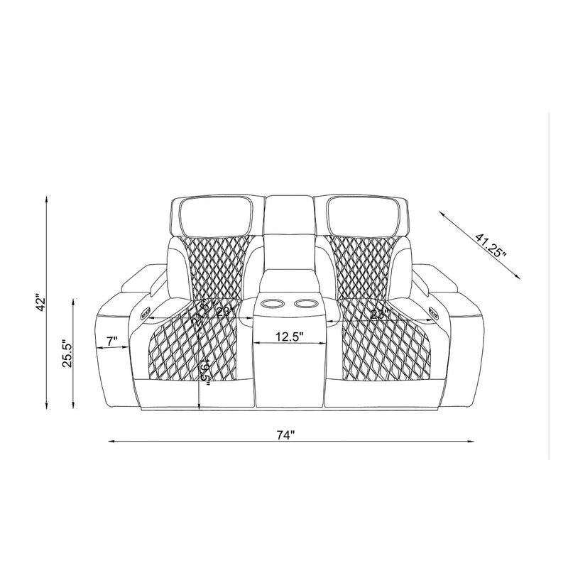 Julian - Set With Power Recliner, LED Lighting & Speaker