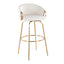 Claire - Contemporary / Glam Fixed Height Bar Stool (Set of 2) Round Footrest (Set of 2)