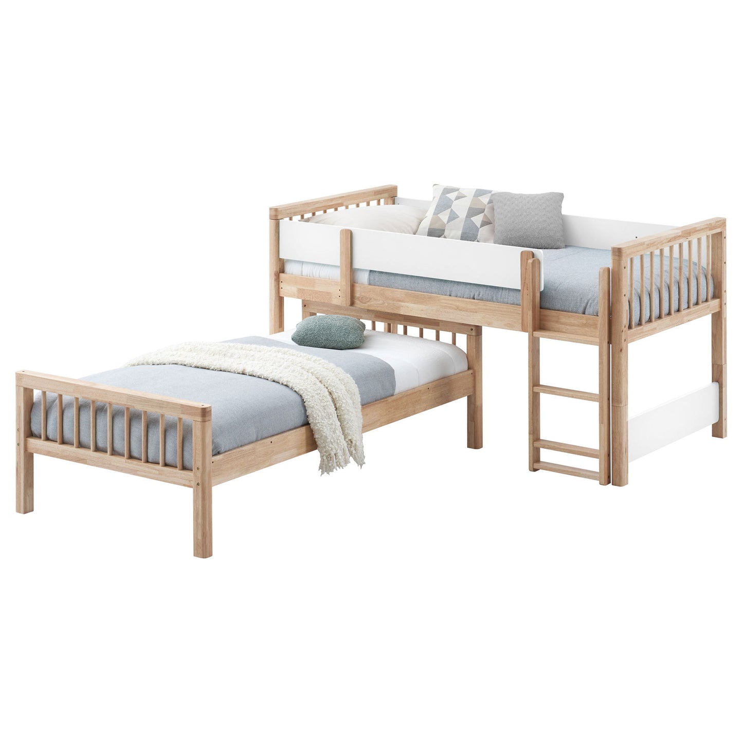 Ponderosa - Twin Over Twin Bunk Bed With Accents - Natural