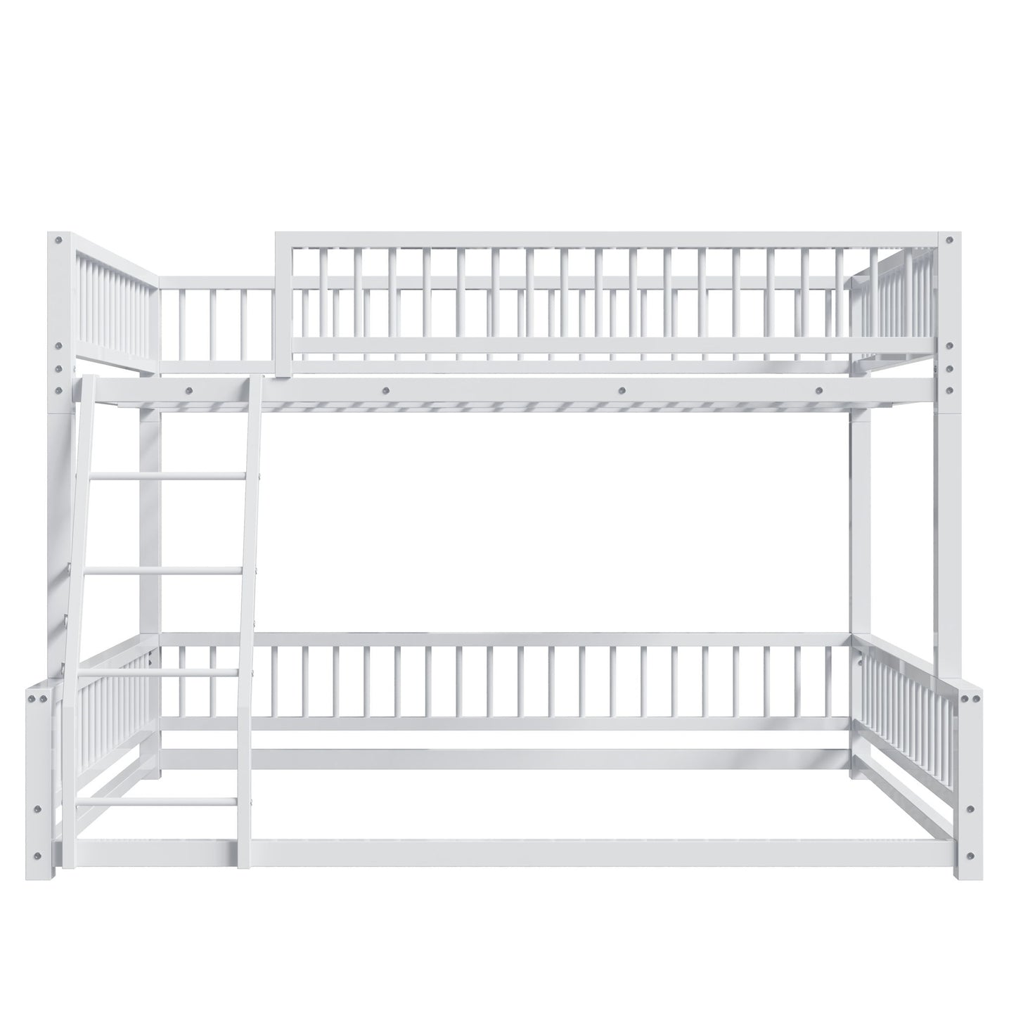 Bunk Bed With Ladder And Safety Guardrails