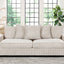 Luxe Sofa With 5 Matching Toss Pillows, Sleek Design, Spacious And Comfortable 3 Seater Couch