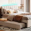Upholstered Platform Bed With Trundle