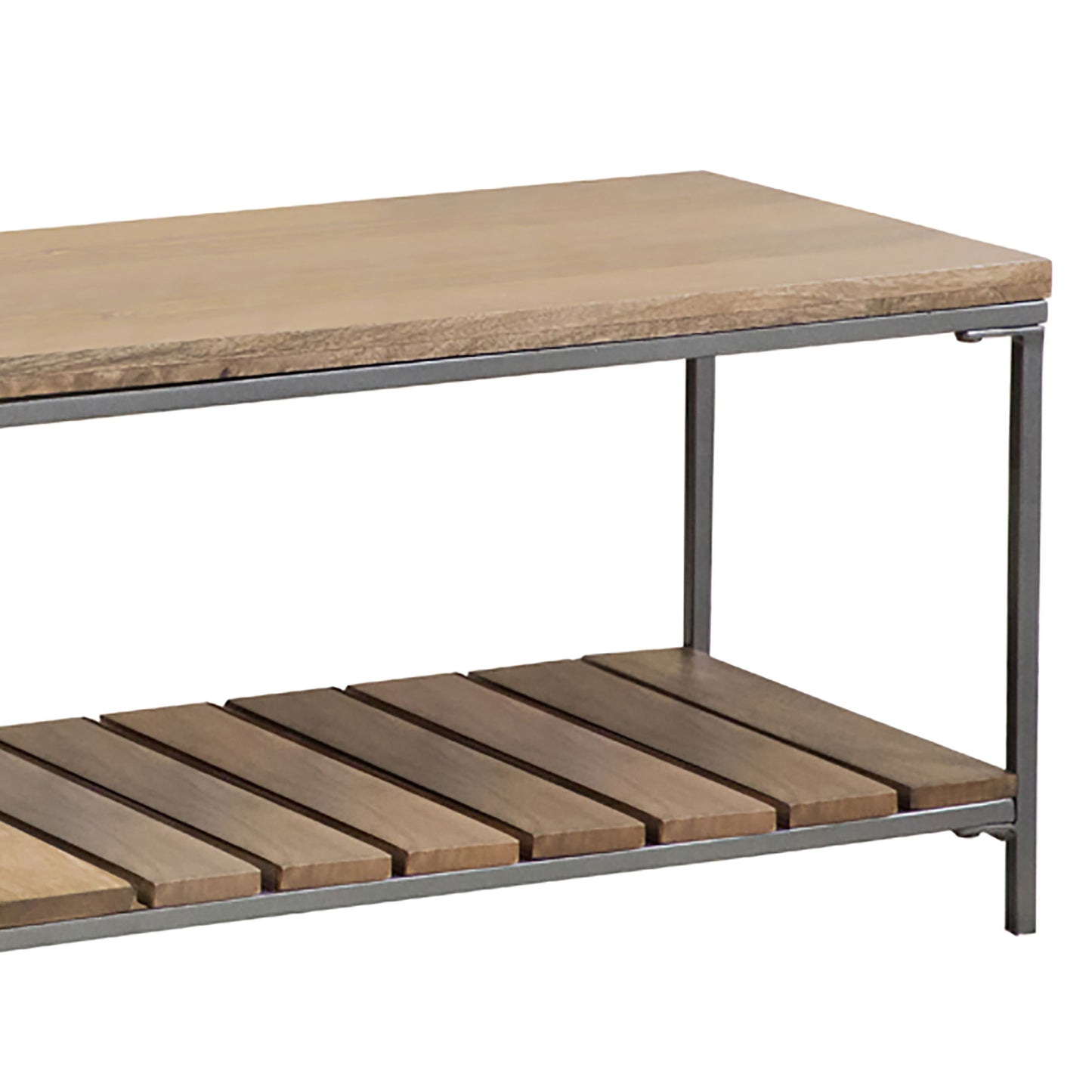 Foundry - Accent Bench With Slat Shelf - Natural