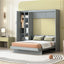 Murphy Wall Bed With Shelves, Wardrobe And LED Lights