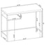 Rectangular Writing Desk, Compact Size For Home Office - Gray