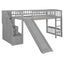 Loft Stairway Bed With 2 Drawers, Convertible Ladder And Slide