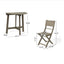 Outdoor 3 Piece Half Round Folding Bistro Set