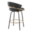 Jie - Fixed Height Contemporary Counter Stool With Swivel Round Footrest (Set of 2)