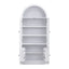 Tall Arched Top Storage Cabinet With 5 Tier Shelves, Soft Close Hinges