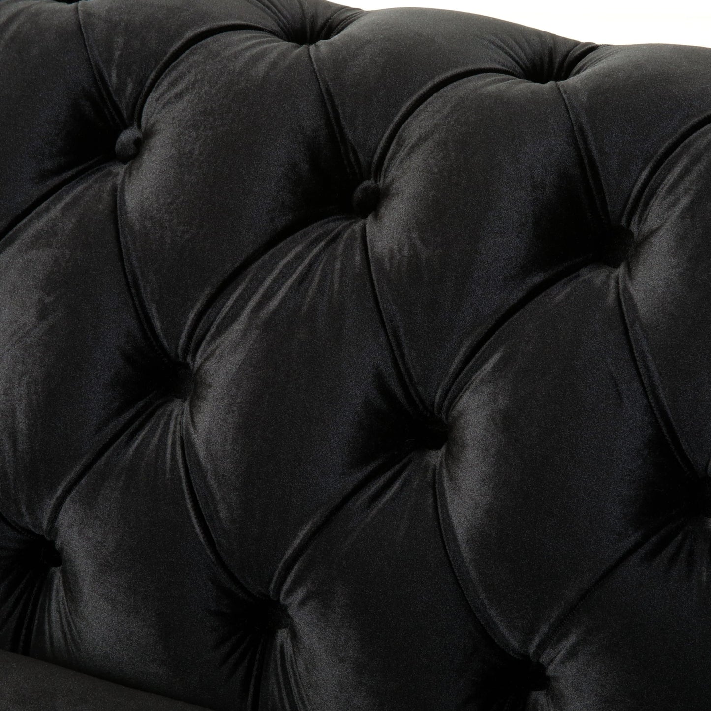 Chesterfield Loveseat Sofa, 2 Person Rolled Arm Upholstered Couch