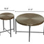 Coffee And End Table Set Waterproof Cover, Distressed Cylindrical Design, Legs Classic Rustic Charm (Set of 2)