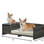Esme - Wide Comfy Pet Bed With Cushion And Side Storage Compartment - Ash Gray