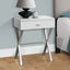 Accent Side X Table, Storage Drawer, Contemporary & Modern
