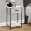 Contemporary 2 Tier Accent Table With Storage Drawer