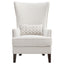 Lindstrom - Wingback Accent With Contoured Back - Ivory White