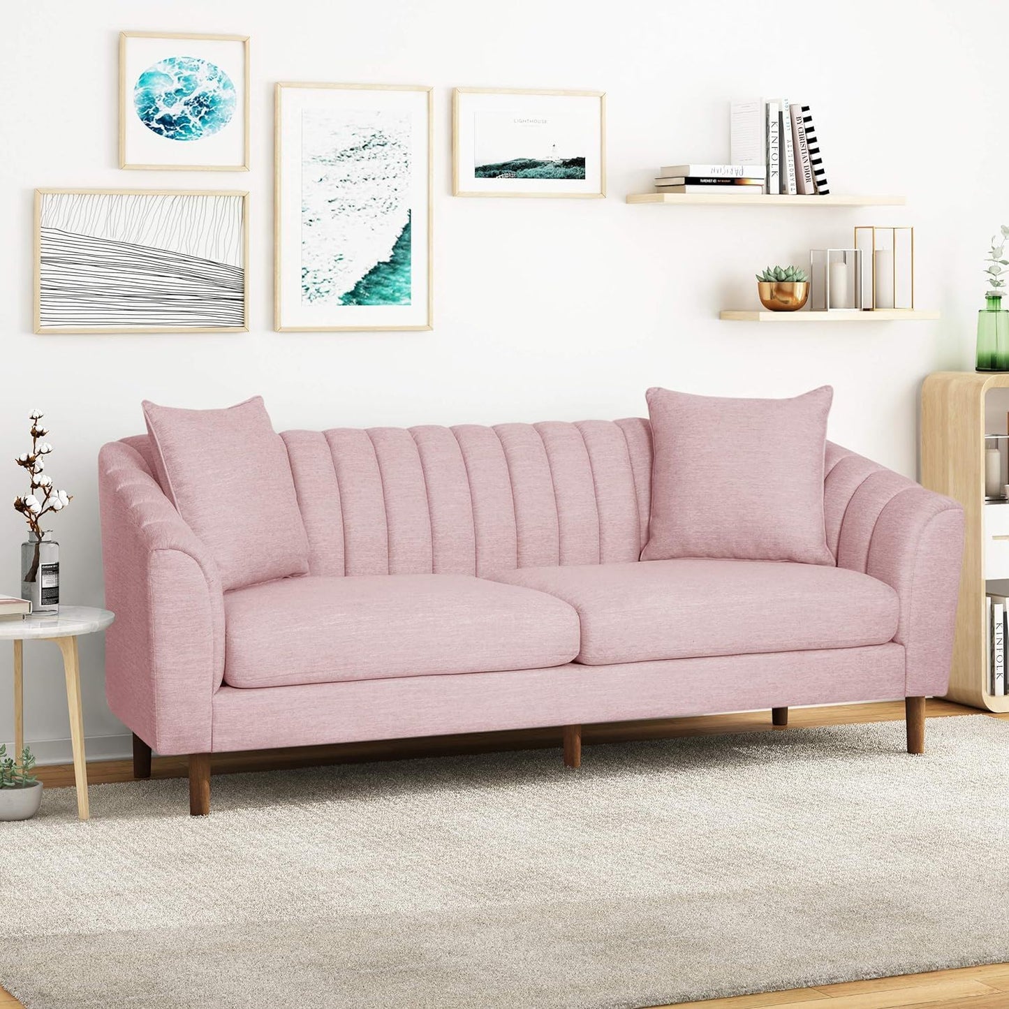 Contemporary 3 Seater Sofa With Accents