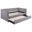 Cross - Upholstered Twin Daybed With Trundle - Gray