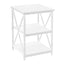 3 Tier Accent Table, Side Marble Look Contemporary & Modern