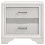 Transitional 2 Drawer Nightstand With Hidden Jewelry Tray