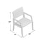 Outdoor Wicker Dining Chair With Water Resistant Cushions (Set of 2) - White / Brown