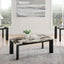 Strata - Faux Marble 3 Piece Occasional Set (1 Coffee & 2 End Tables) - Black / White