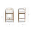 Artemis - Mixed Material Upholstered Counter Stool - Warm White