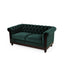 Chesterfield Loveseat Sofa, 2 Person Rolled Arm Upholstered Couch