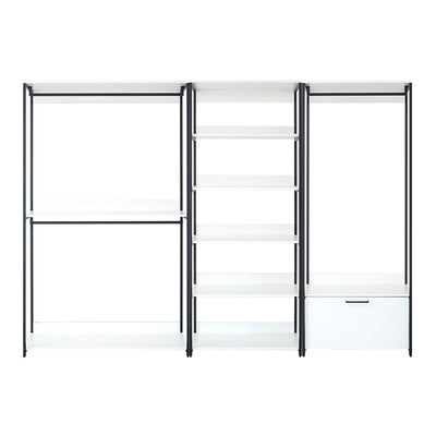 Fiona - Freestanding Walk-In Closet System, Extra Storage Space - White