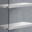 Bookshelf, Bookcase, Etagere, 5 Tier, Glossy Clear Tempered Glass - White